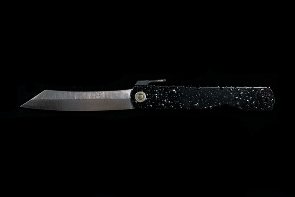 Folding Knife - Black Watersplash Handle