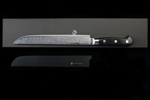 Bontenunryu 240mm Stainless Damascus Carving Knife (With Saya)