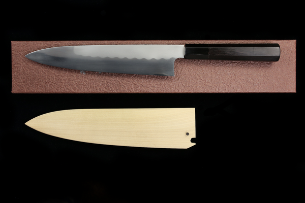 Gesshin Ittetsu 240mm White #2 Honyaki Wa-Gyuto with Ebony Handle