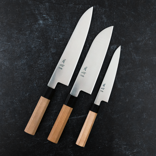 Gesshin Stainless Set (150mm, 180mm, and 210mm)