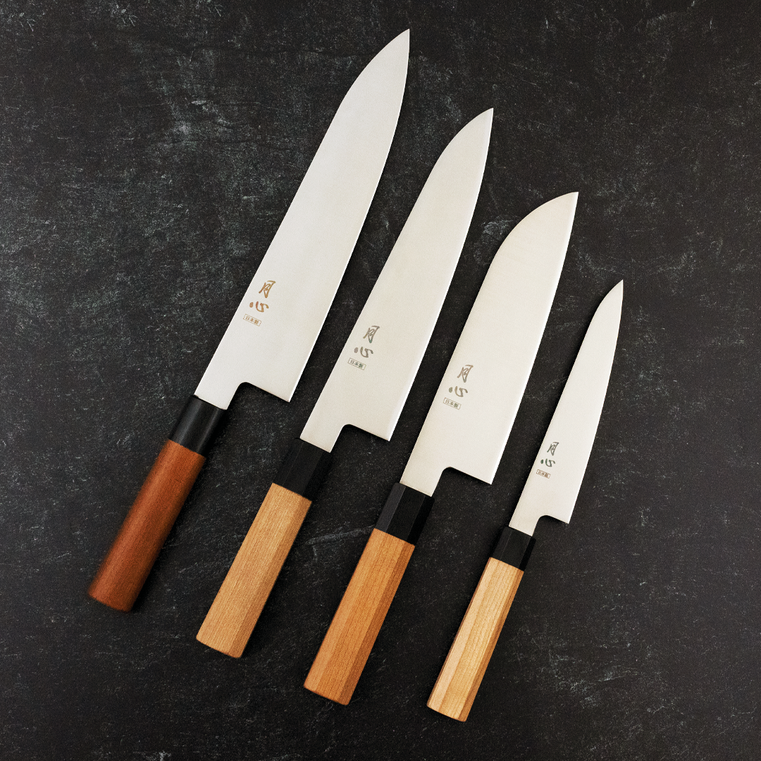 Gesshin Stainless Set (150mm, 180mm, 210mm, and 240mm)