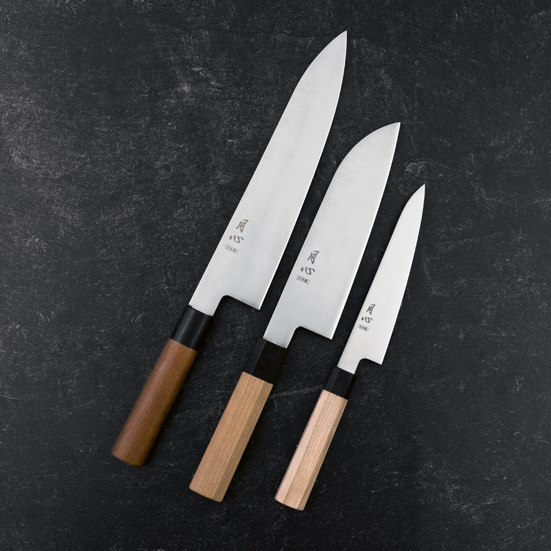 Gesshin Stainless Set (150mm, 180mm, and 240mm)