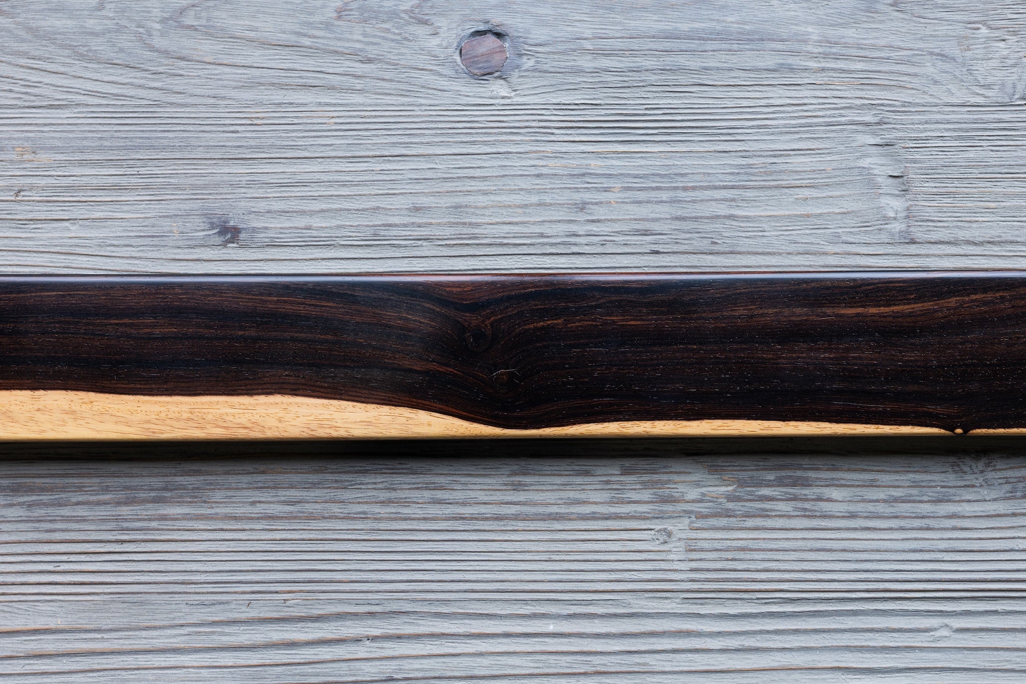Magnetic Knife Strip: Cocobolo with Sapwood 24"