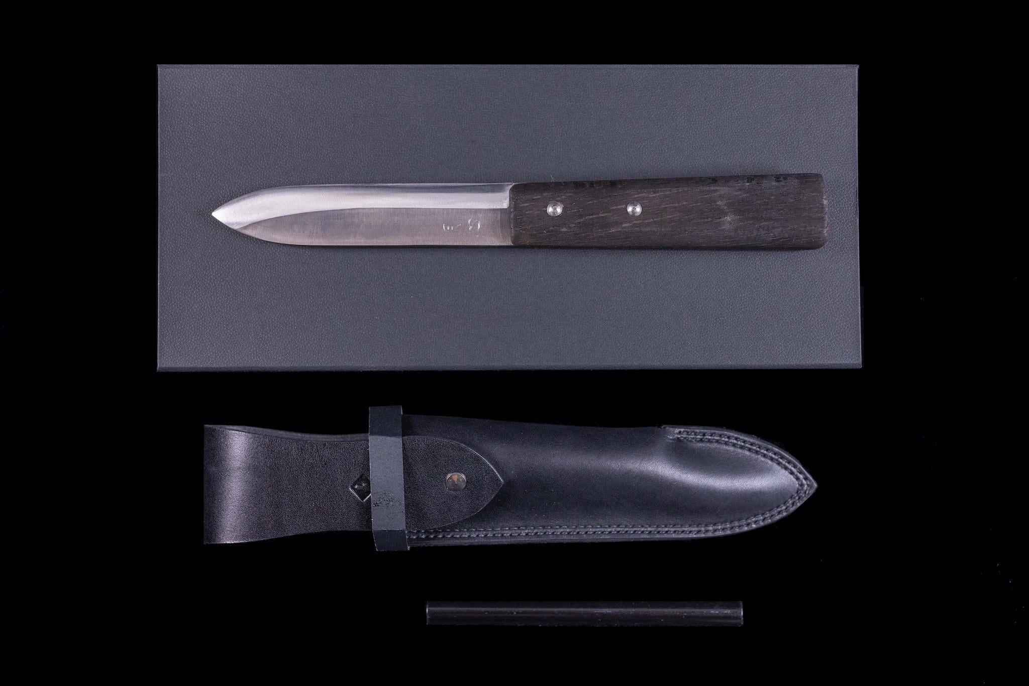 Gesshin Magomitsu Tafu 140mm Stainless Clad Blue #2 Makiri