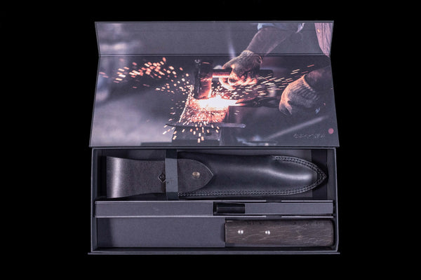 Gesshin Magomitsu Tafu 140mm Stainless Clad Blue #2 Makiri