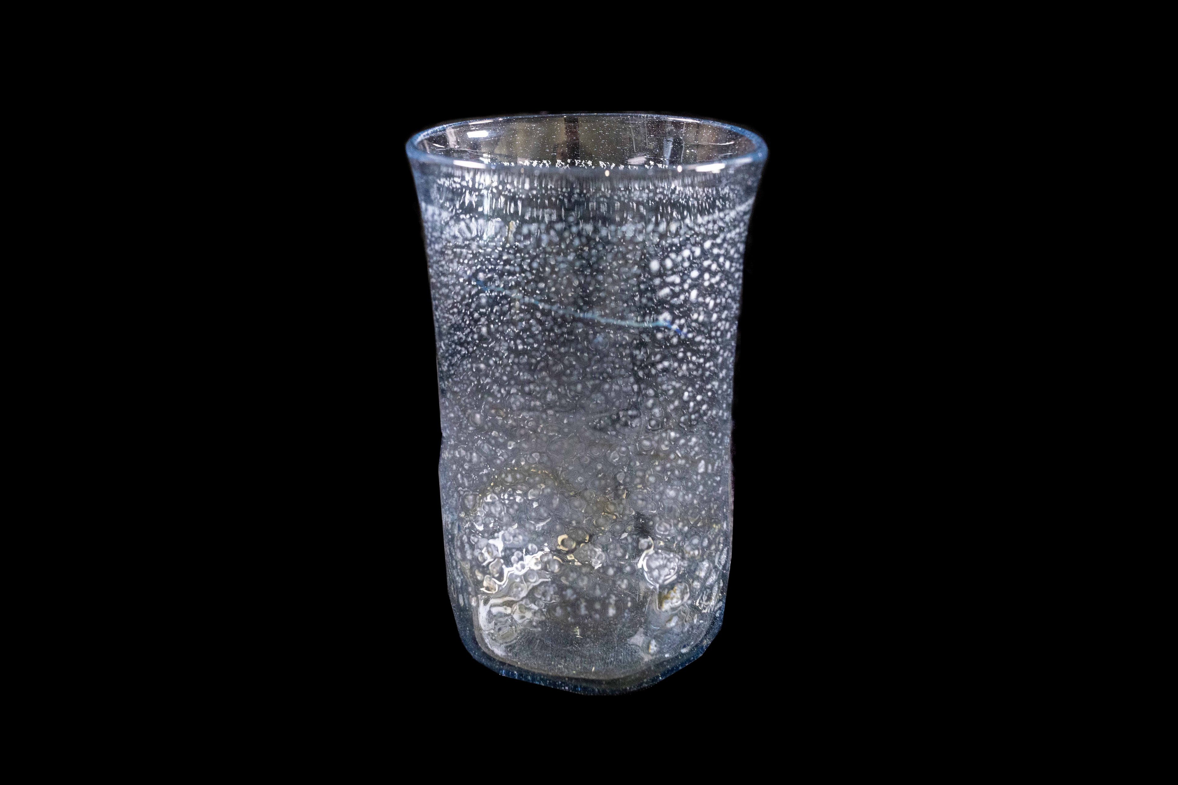 Silver Flake Octagonal Long Glass