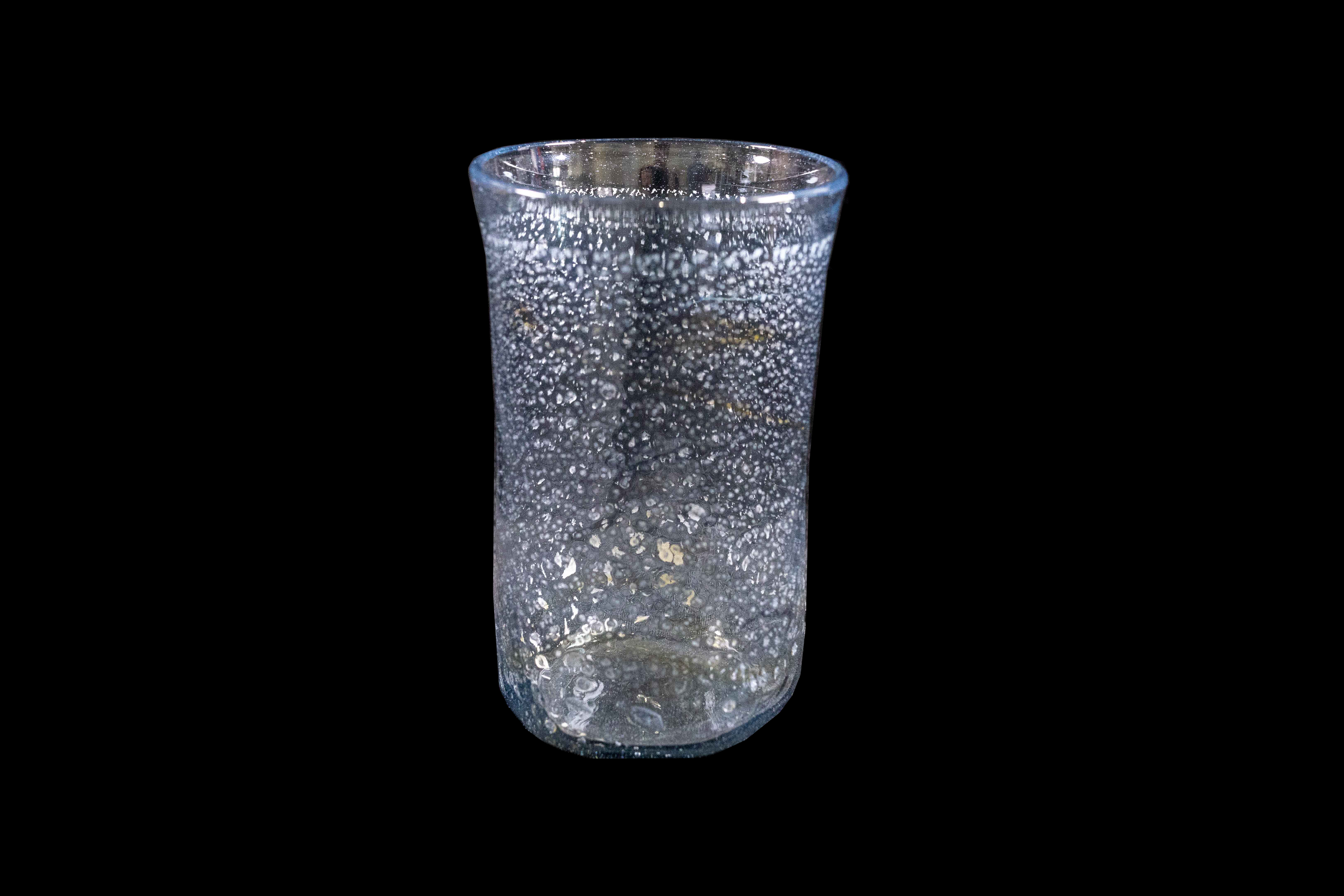 Silver Flake Octagonal Long Glass