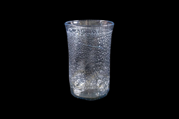 Silver Flake Octagonal Long Glass