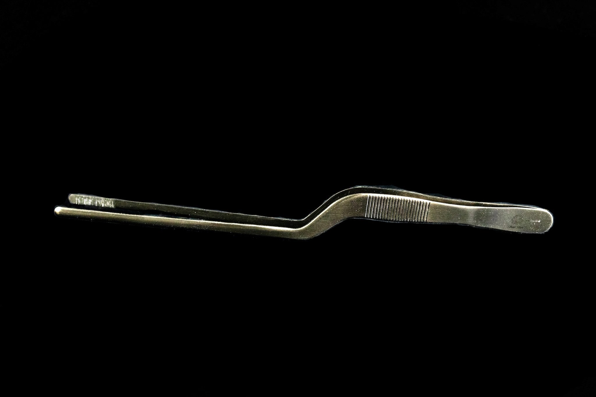 Offset Plating Tweezers - 240mm Black
