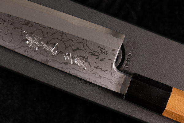 Tanabe Tatara no Sato 165mm Suminagashi Kataba Santoku