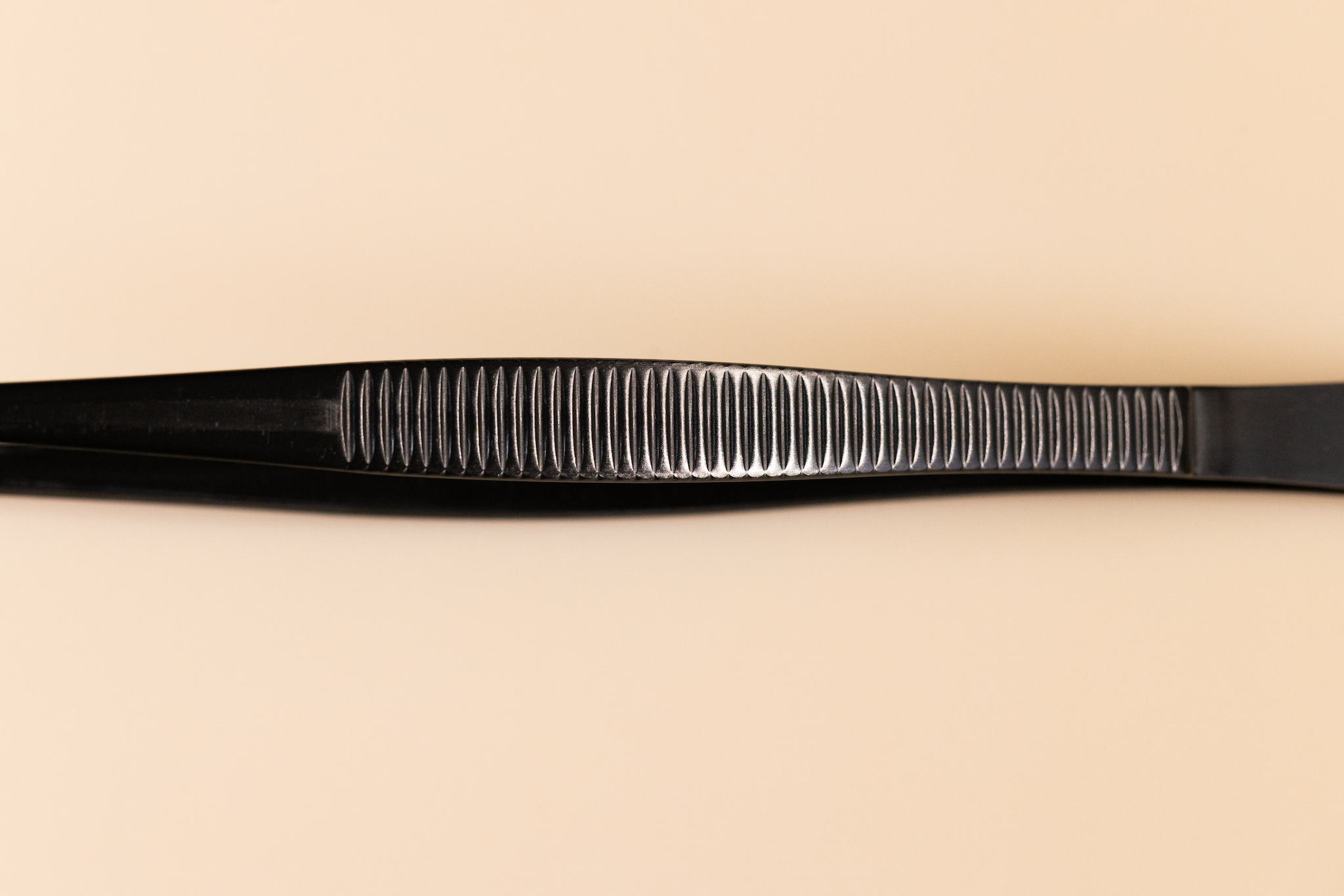 Straight Plating Tweezers - 300mm Stainless Black