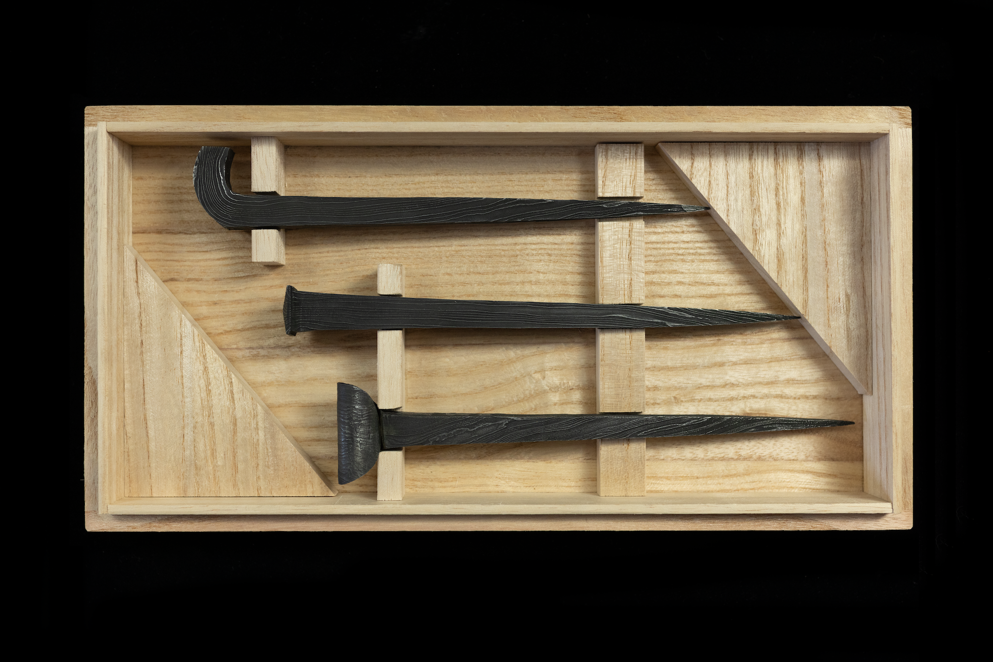 Gesshin Tsukasa Kurouchi Damascus Wa-Kugi Set