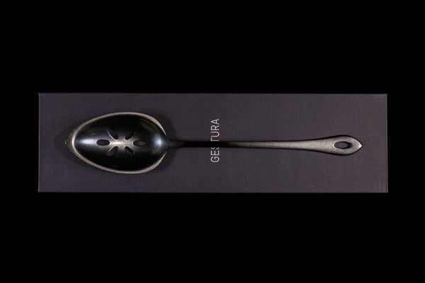 Gestura 00 Gunmetal Slotted Spoon