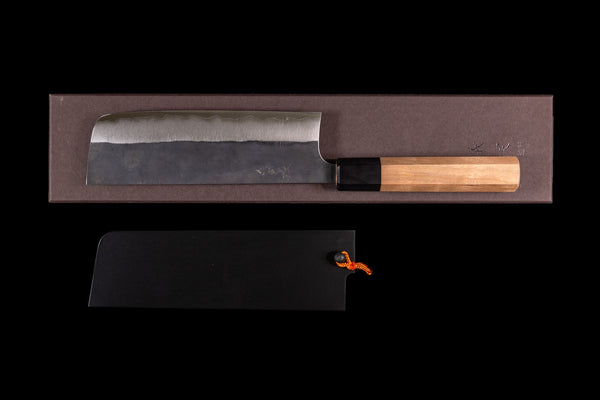 Yoshimi Echizen 165mm Stainless Clad Blue Super Kurouchi Nakiri