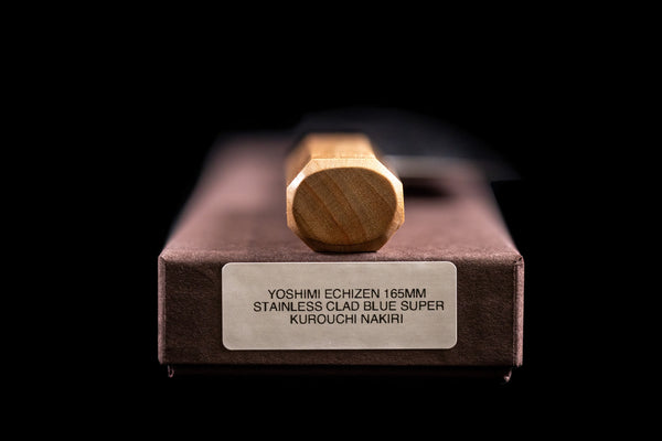 Yoshimi Echizen 165mm Stainless Clad Blue Super Kurouchi Nakiri
