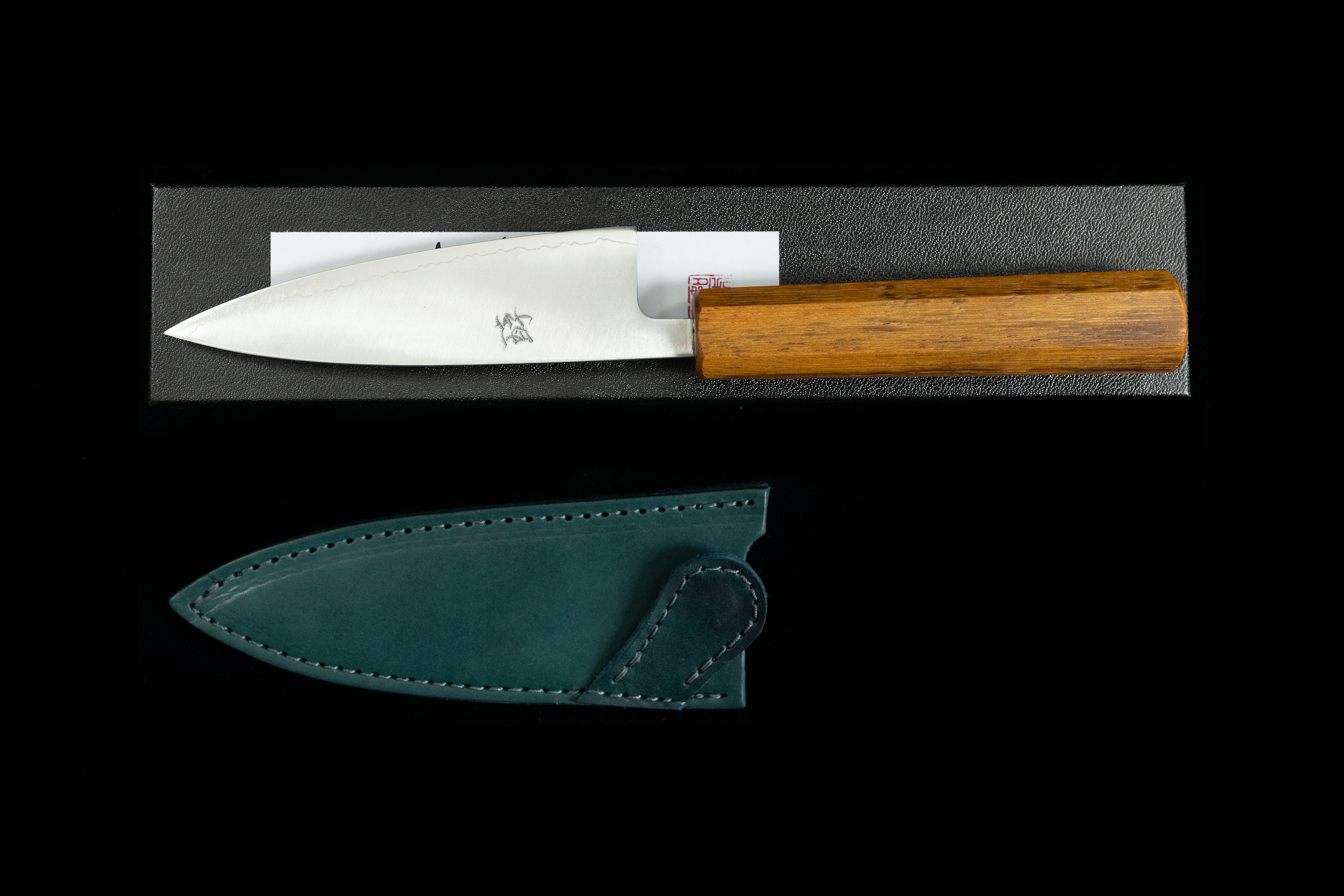 Jun 115mm Stainless Wa-Petty with Borneo Ironwood Handle