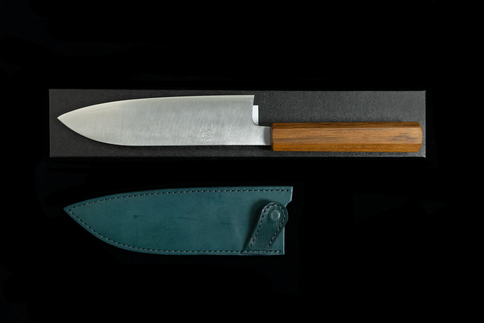 Jun 165mm Stainless Wa-Santoku with Borneo Ironwood Handle