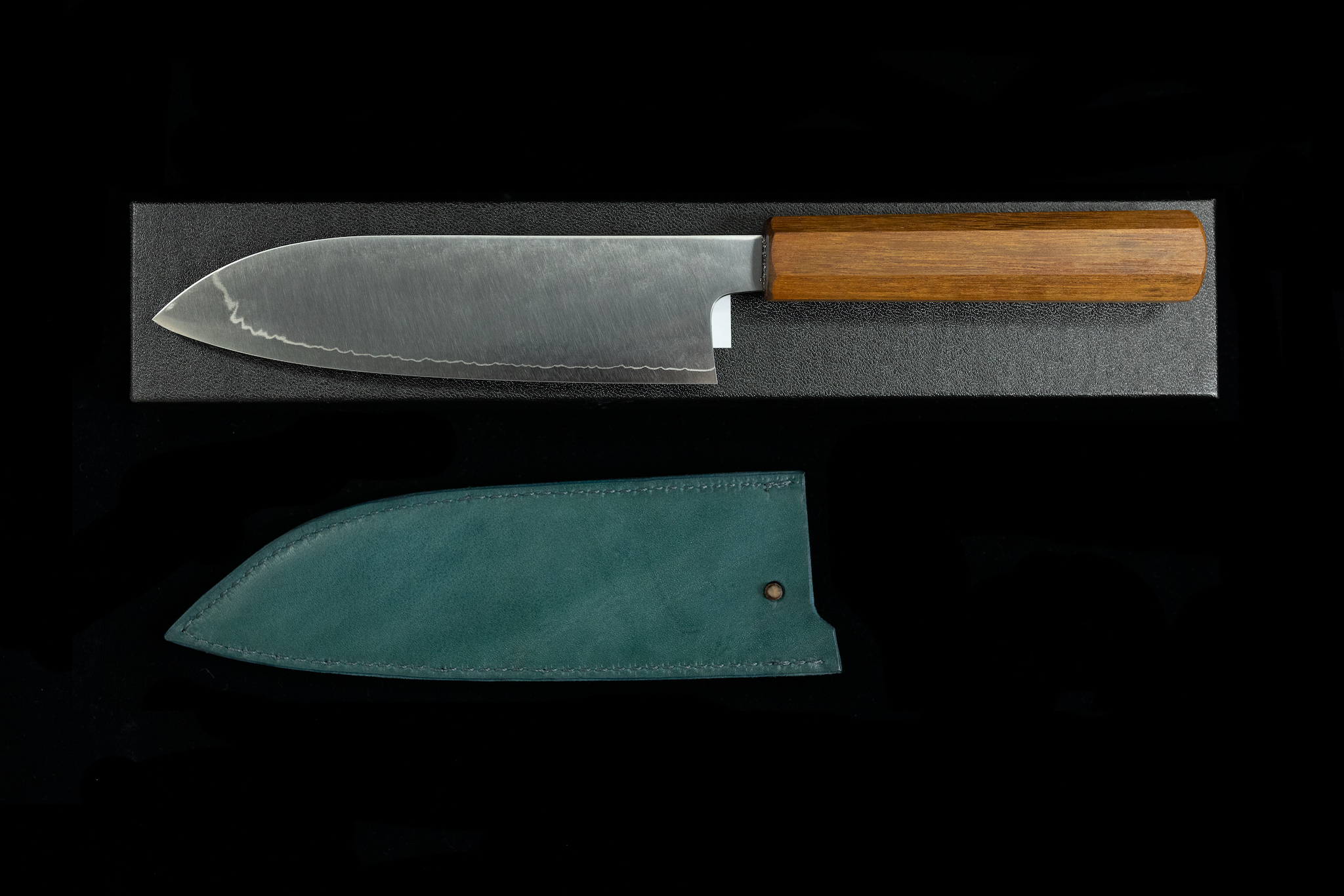 Jun 165mm Stainless Wa-Santoku with Borneo Ironwood Handle