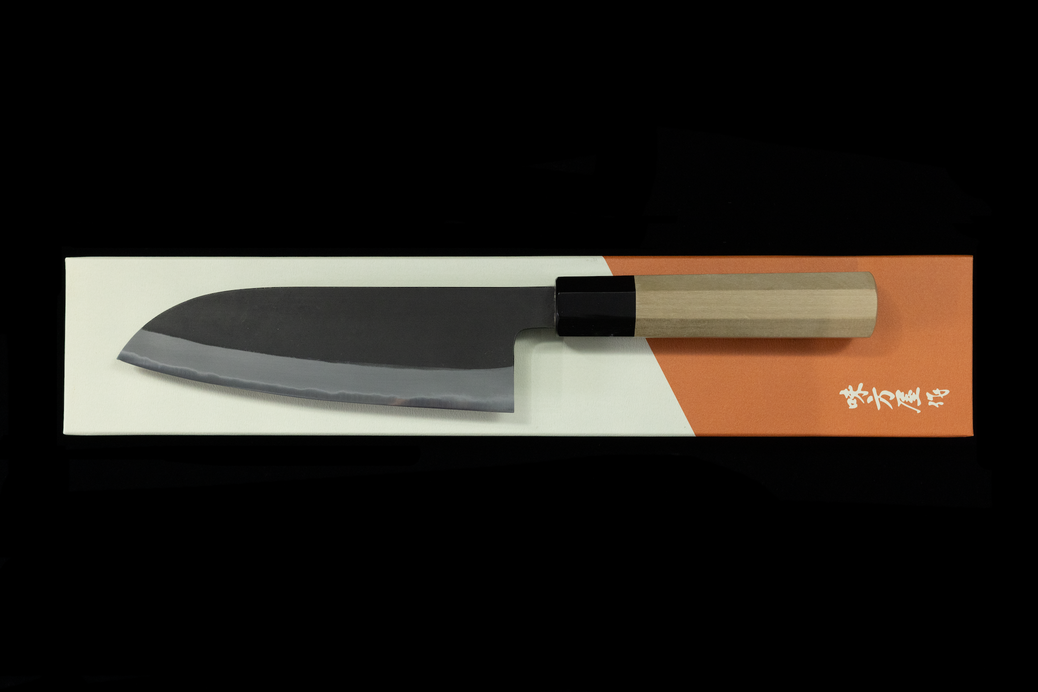 Gesshin Ajikataya 165mm White #2 Kurouchi Wa-Santoku (No Saya)