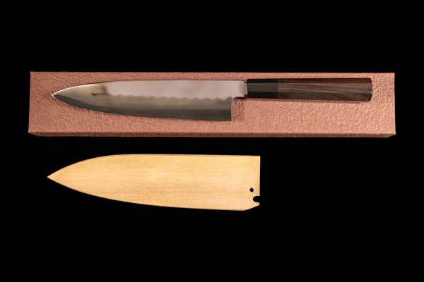 Gesshin Ittetsu 210mm White #2 Honyaki Wa-Gyuto with Ebony Handle