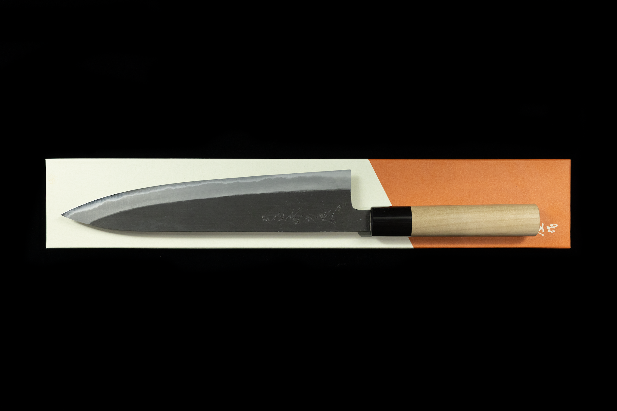 Gesshin Ajikataya 240mm White #2 Kurouchi Wa-Gyuto (No Saya)