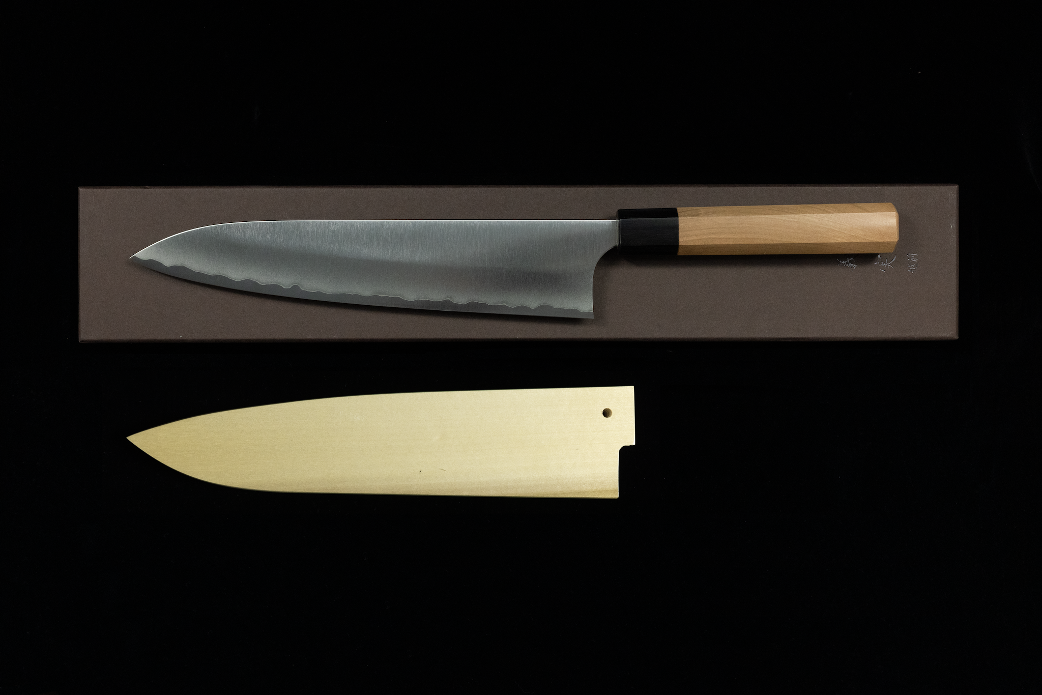 Yoshimi Echizen 240mm Stainless Clad White #2 Migaki Wa-Gyuto