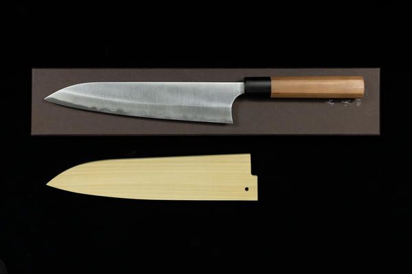Yoshimi Echizen 210mm Stainless Clad White #2 Migaki Wa-Gyuto