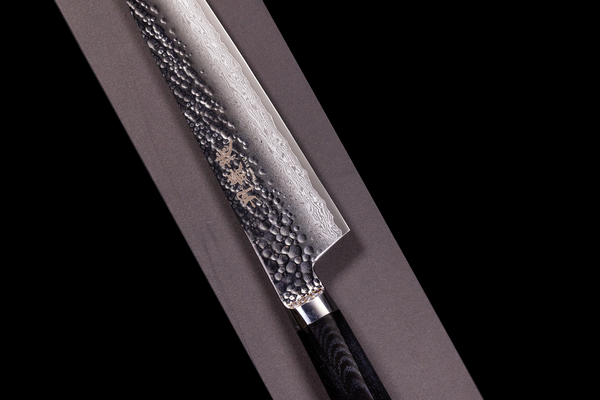 Tanganryu 240mm Hammered Damascus Gyuto (Micarta Handle)