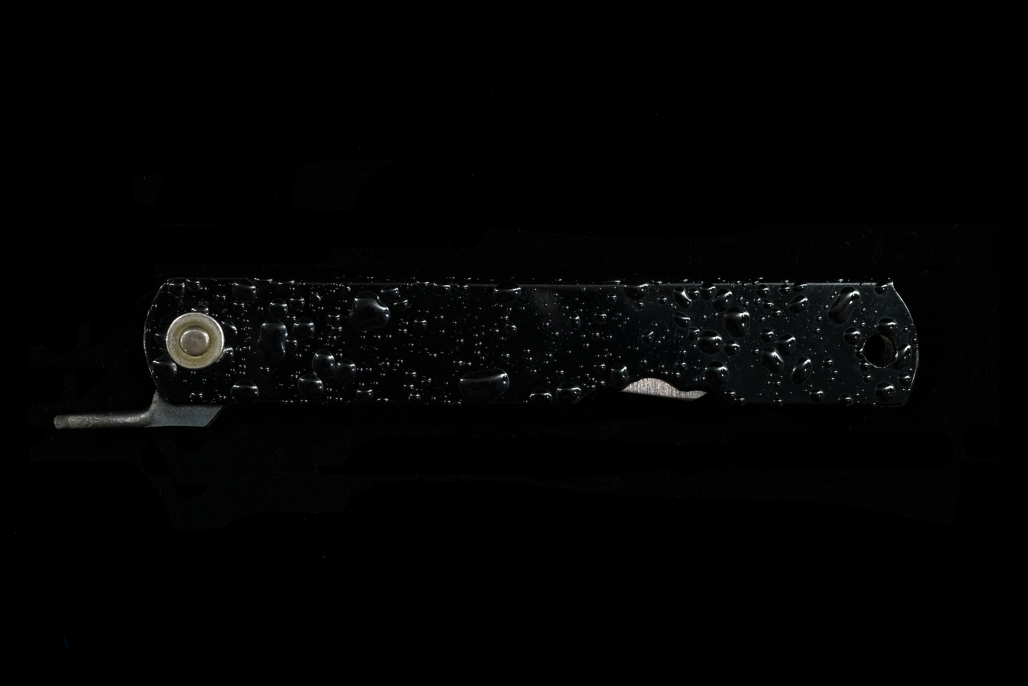 Folding Knife - Black Watersplash Handle