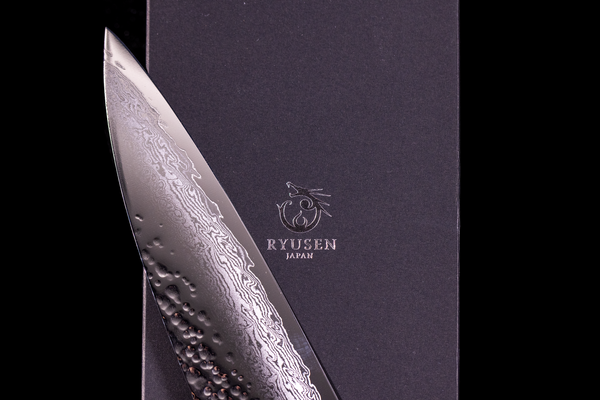 Tanganryu 240mm Hammered Damascus Gyuto (Micarta Handle)