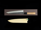 Yoshimi Echizen 210mm Stainless Clad Blue Super V-Hammered Kiritsuke Wa-Gyuto