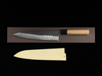 Yoshimi Echizen 240mm Stainless Clad Blue Super V-Hammered Wa-Gyuto