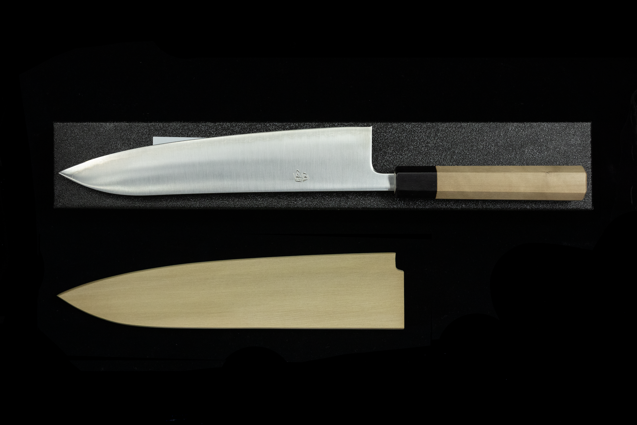 Ikazuchi 240mm Stainless Clad Blue Super Wa-Gyuto