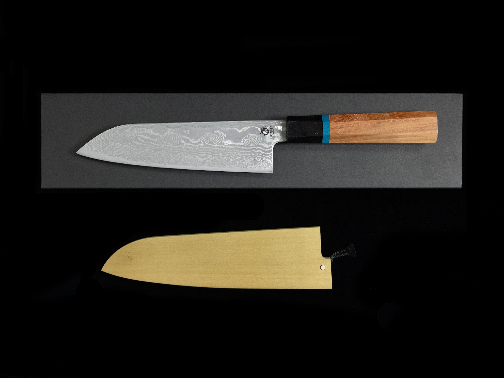Bontenunryu Kai 175mm Stainless Damascus Wa-Santoku