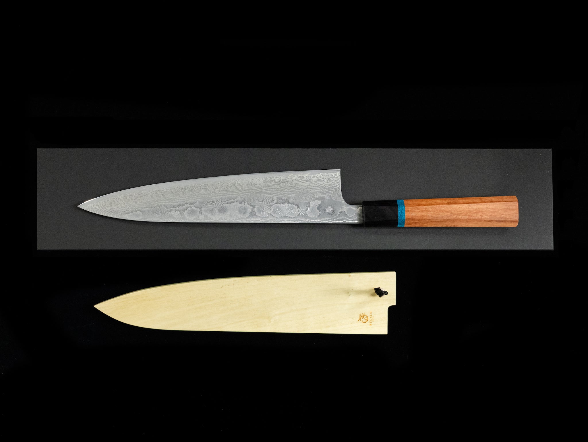 Bontenunryu Kai 240mm Stainless Damascus Wa-Gyuto