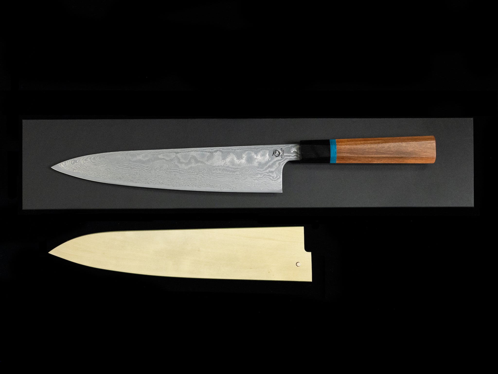 Bontenunryu Kai 240mm Stainless Damascus Wa-Gyuto