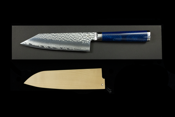 Souryurin 170mm Hammered Damascus Santoku