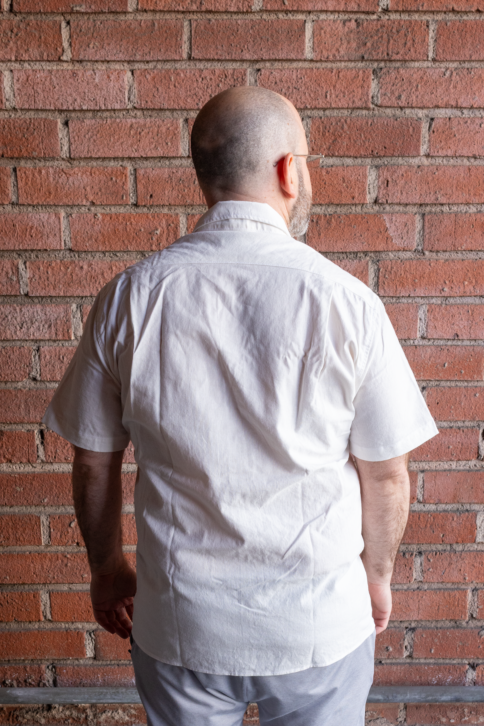 L'Ouvrier, Short-Sleeve Work Shirt - Natural
