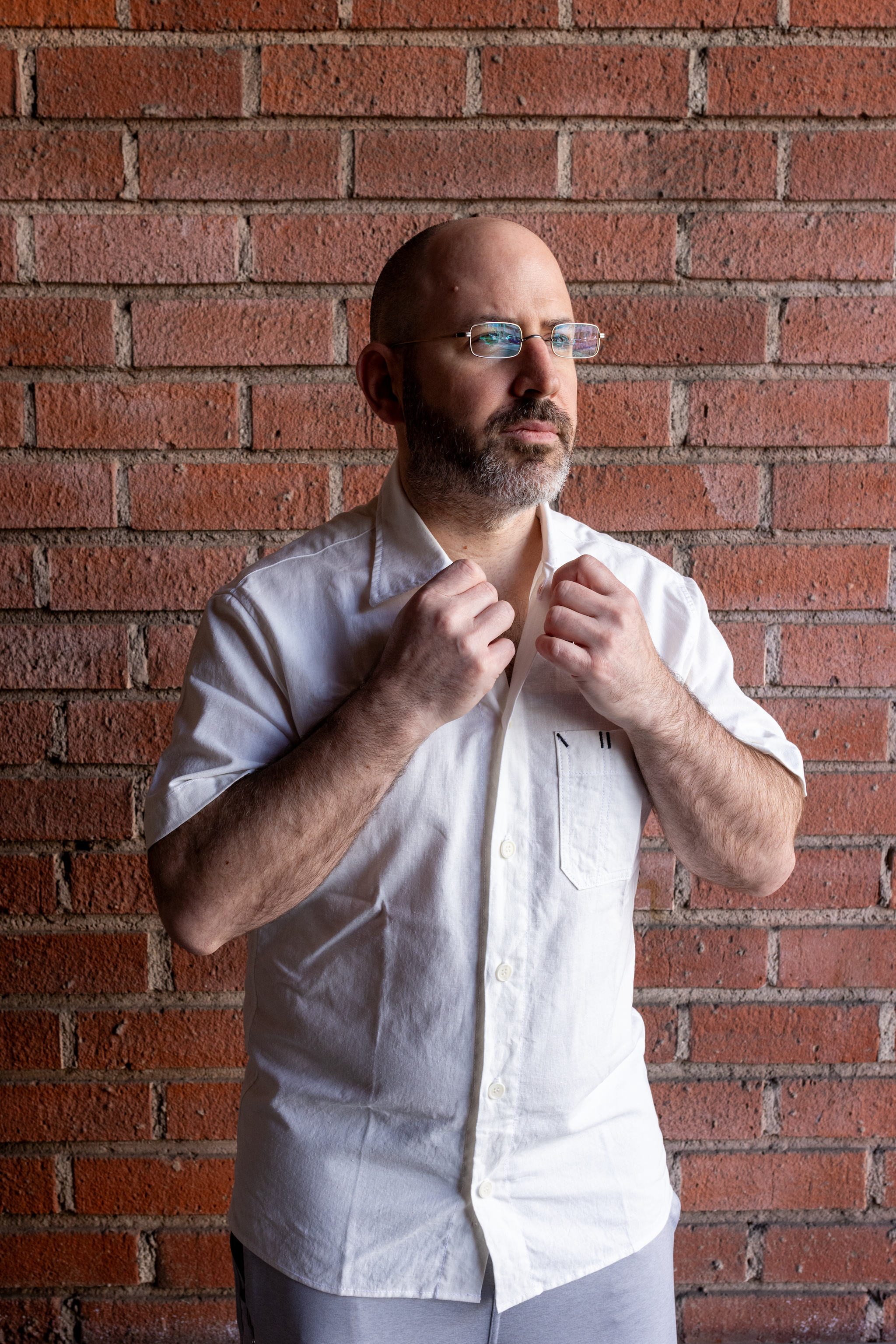 L'Ouvrier, Short-Sleeve Work Shirt - Natural