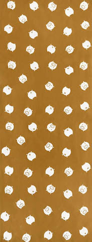 Tenugui - Little Pigs (Gold)