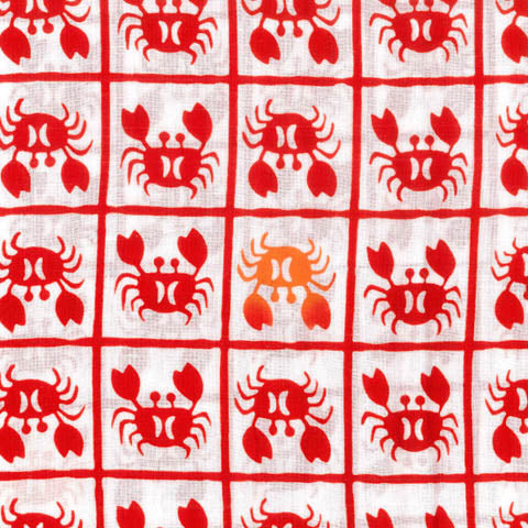 Tenugui - Kani Checkered (Crabs)