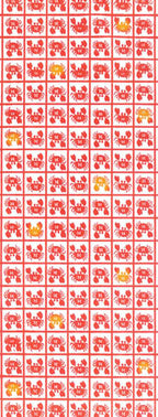 Tenugui - Kani Checkered (Crabs)