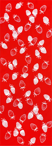 Tenugui - Strawberry (Red)
