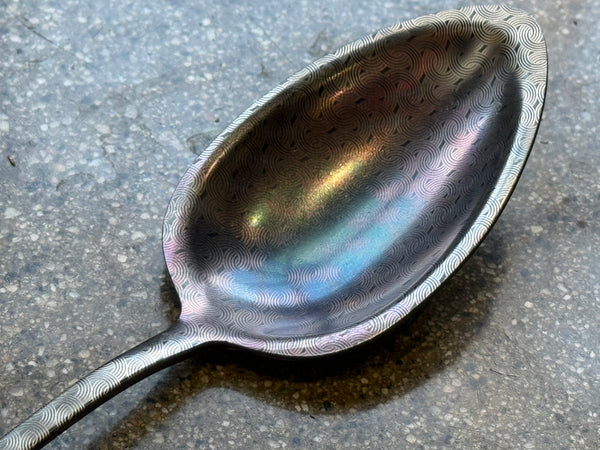Gestura 01 Gunmetal Solid Spoon- Laser Engraved