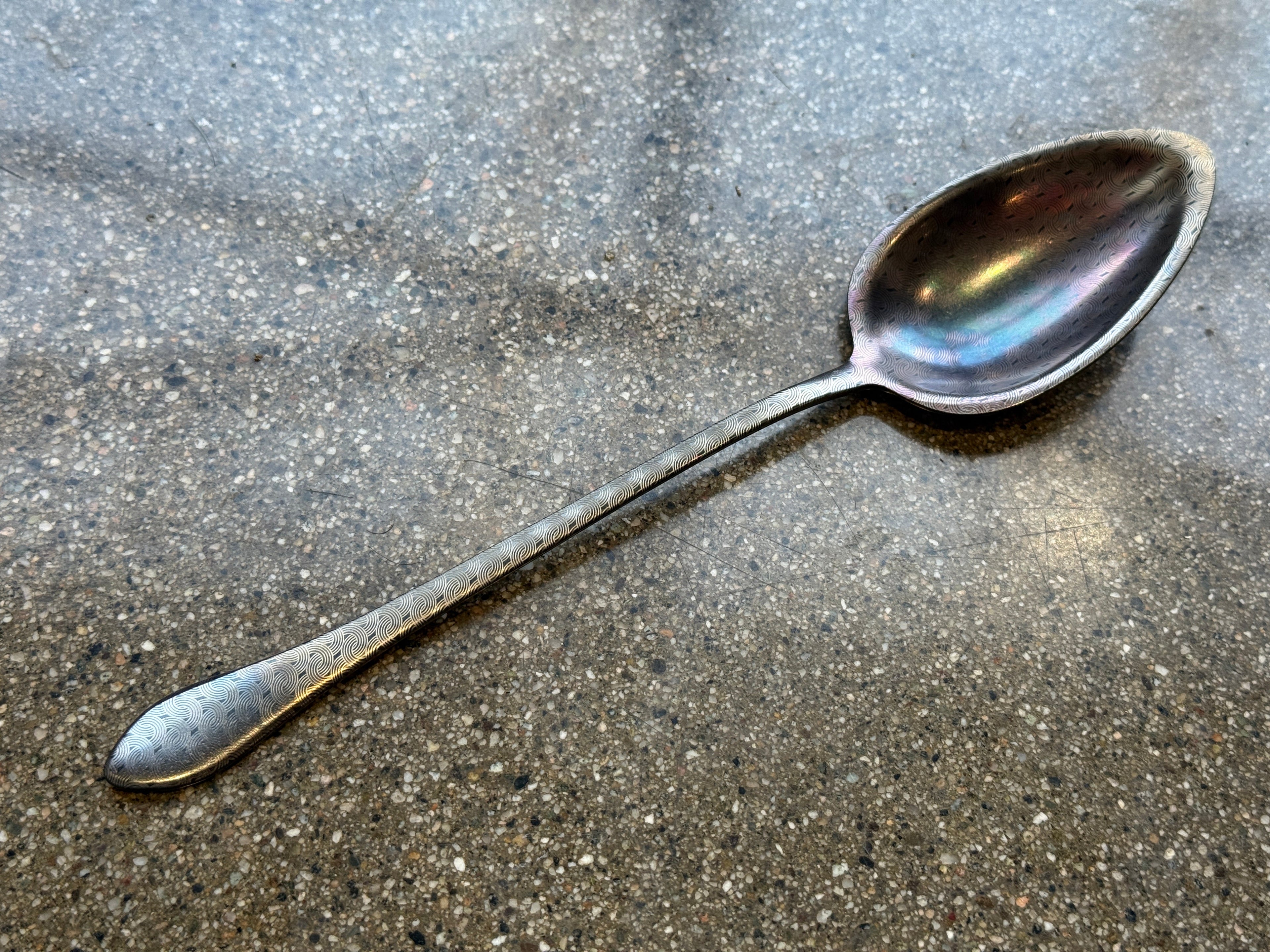Gestura 01 Gunmetal Solid Spoon- Laser Engraved