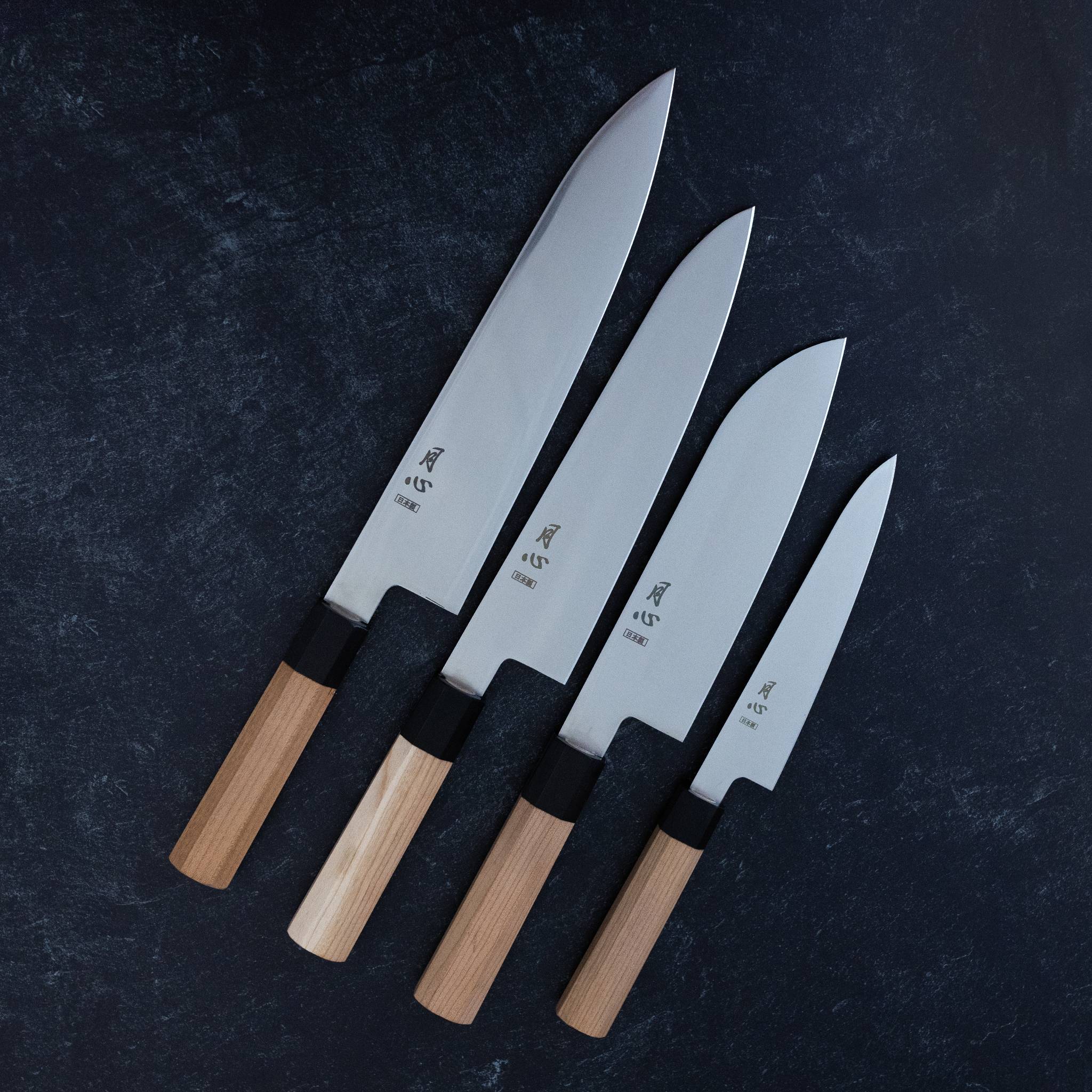 Gesshin Stainless Set (150mm, 180mm, 210mm, and 240mm)