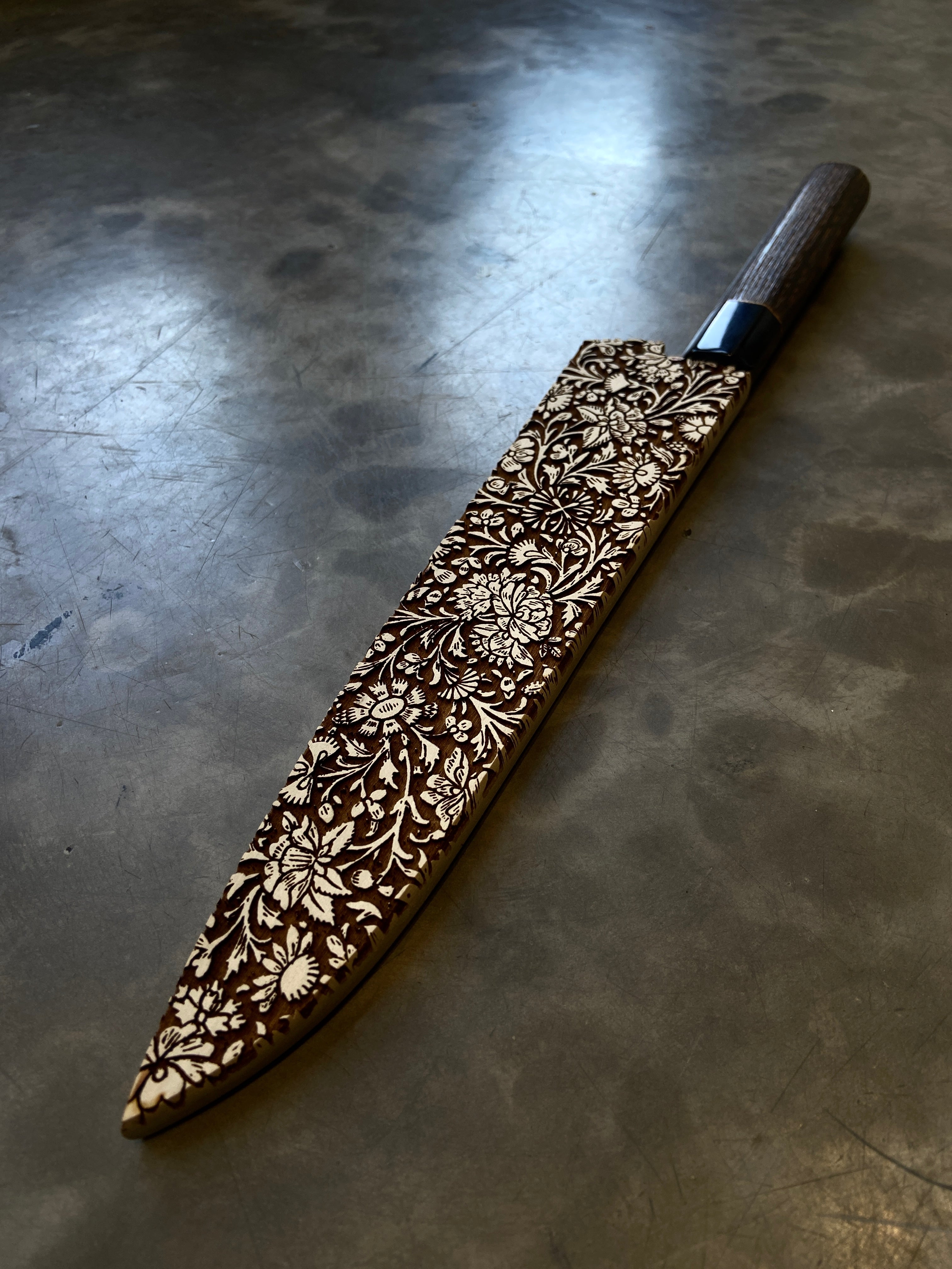 Kochi 210mm Migaki Stainless Clad Carbon Wa-Gyuto