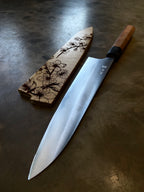 Instagram Special - Yoshimi Echizen 240mm Stainless Clad White #2 Migaki Wa-Gyuto