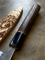 Instagram Special - Kochi 180mm Kurouchi Stainless Clad Carbon Wa-Petty