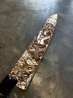 Instagram Special - Kochi 180mm Kurouchi Stainless Clad Carbon Wa-Petty